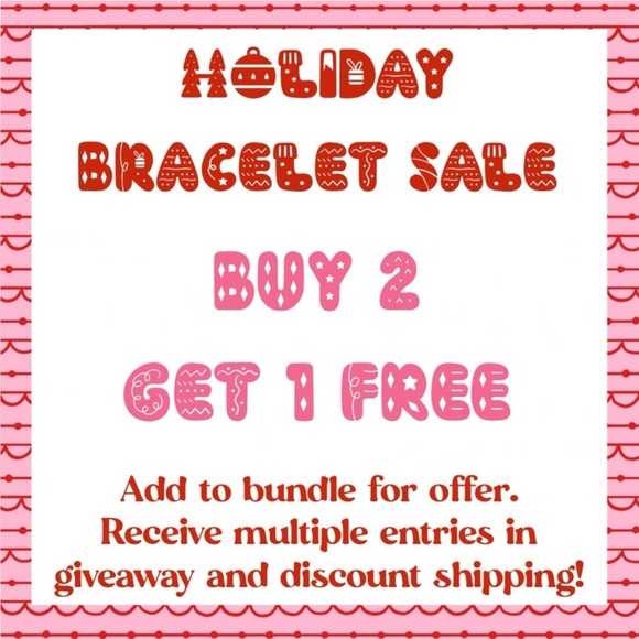 Holiday Bracelet Sale - Buy 2 get 1 FREE + Discount Shipping - Picture 1 of 8